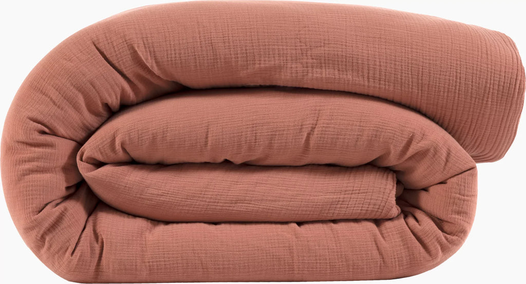 Housses De Couette 100% Gaze De Coton - Rose