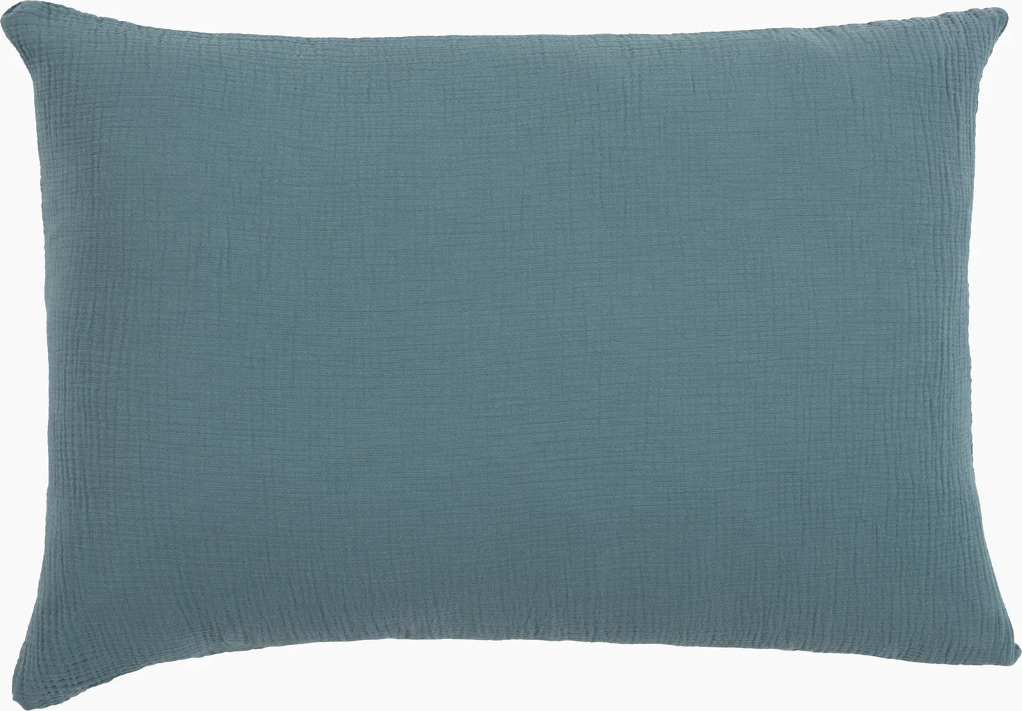 Taies D'Oreiller 100% Gaze De Coton - Bleu