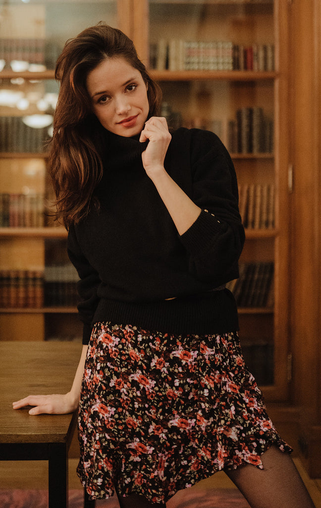 Robe Joséphine Fleurs Rouge