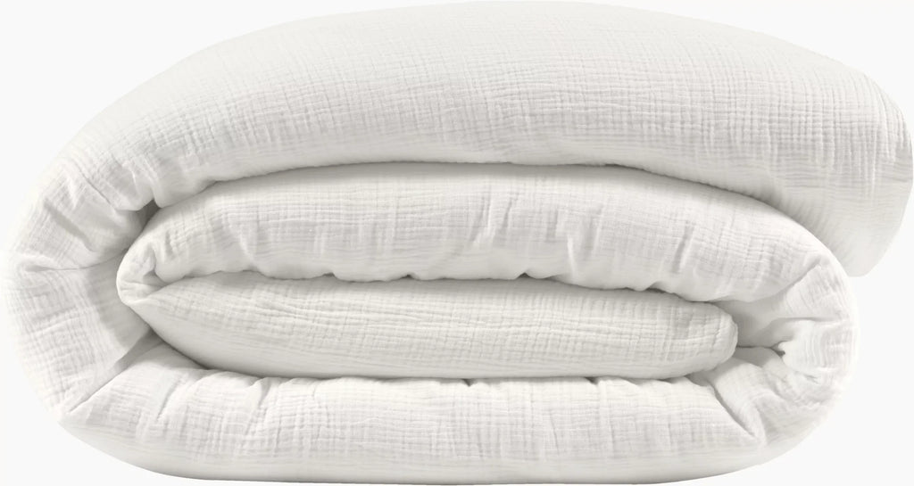 Housses De Couette 100% Gaze De Coton - Blanc