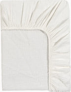 Draps Housse 100% Gaze De Coton - Blanc