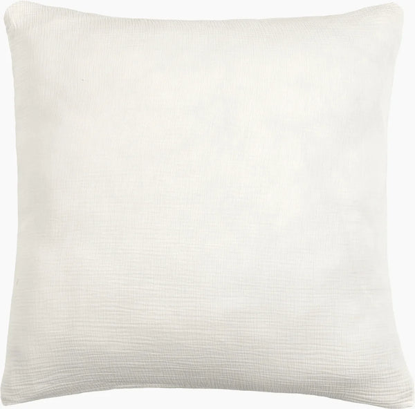 Taies D'Oreiller 100% Gaze De Coton - Blanc