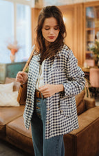 Veste Gina Carreaux Marine