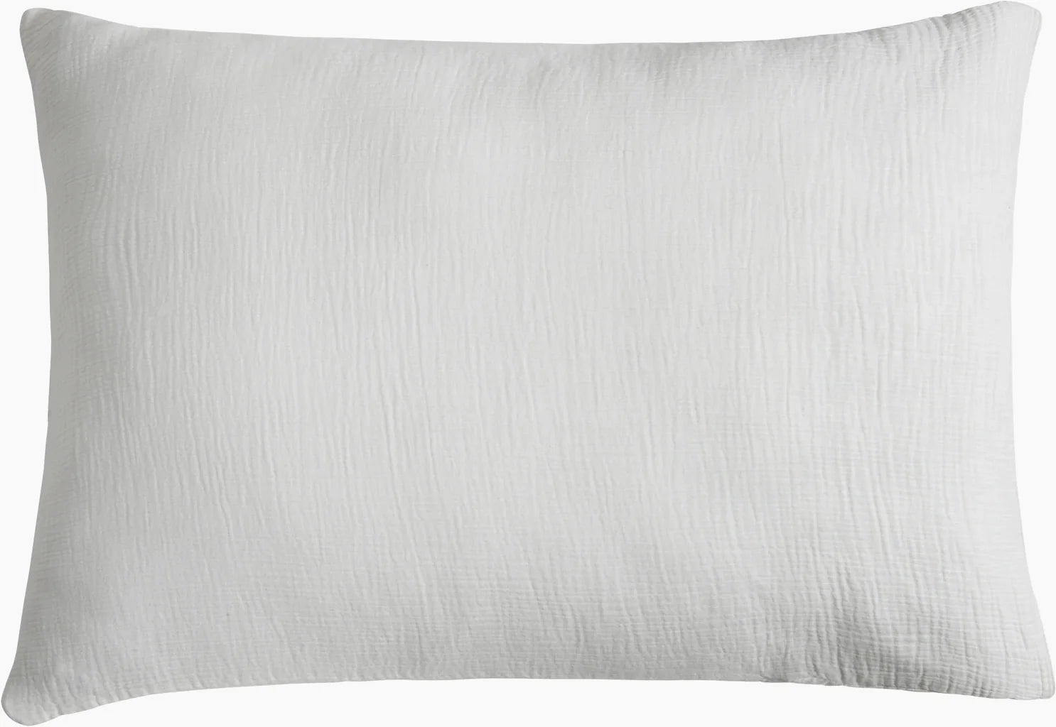 Taies D'Oreiller 100% Double Gaze De Coton - Blanc