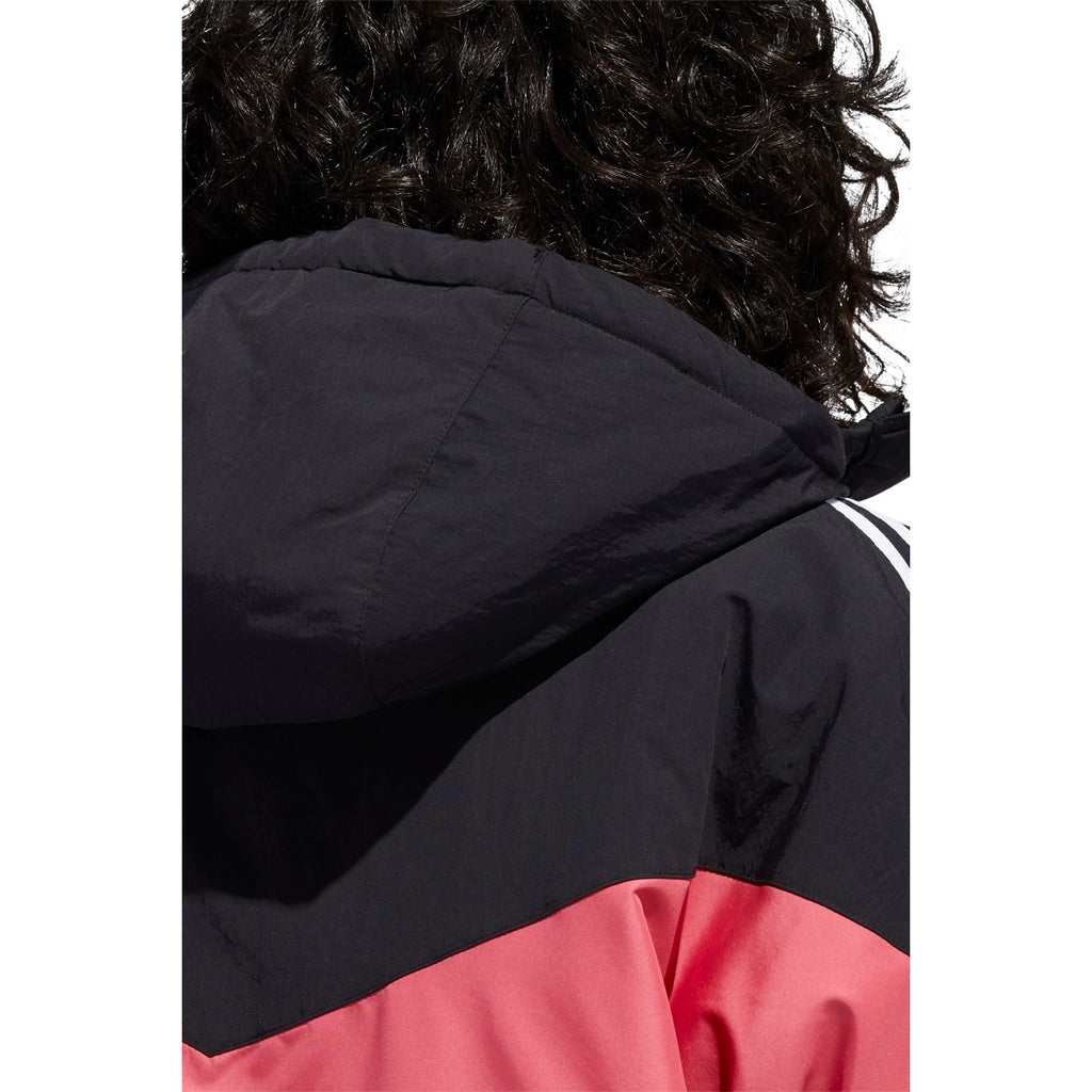 Adidas - Veste À Capuche Iconic Winter J Noir Et Vieux Rose - Femme
