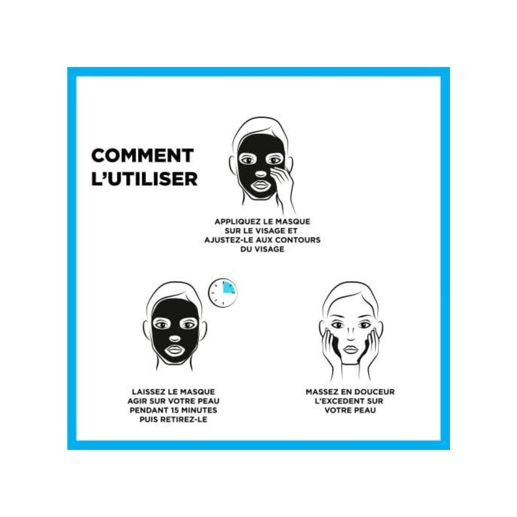 Coffret 5 Masques Tissu - Charbon Purifiant & Réducteur De Pores