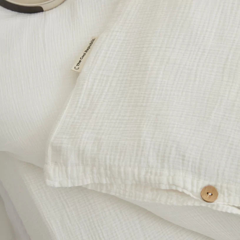 Housses De Couette 100% Gaze De Coton - Blanc
