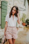 Blouse Leila Blanc Coton
