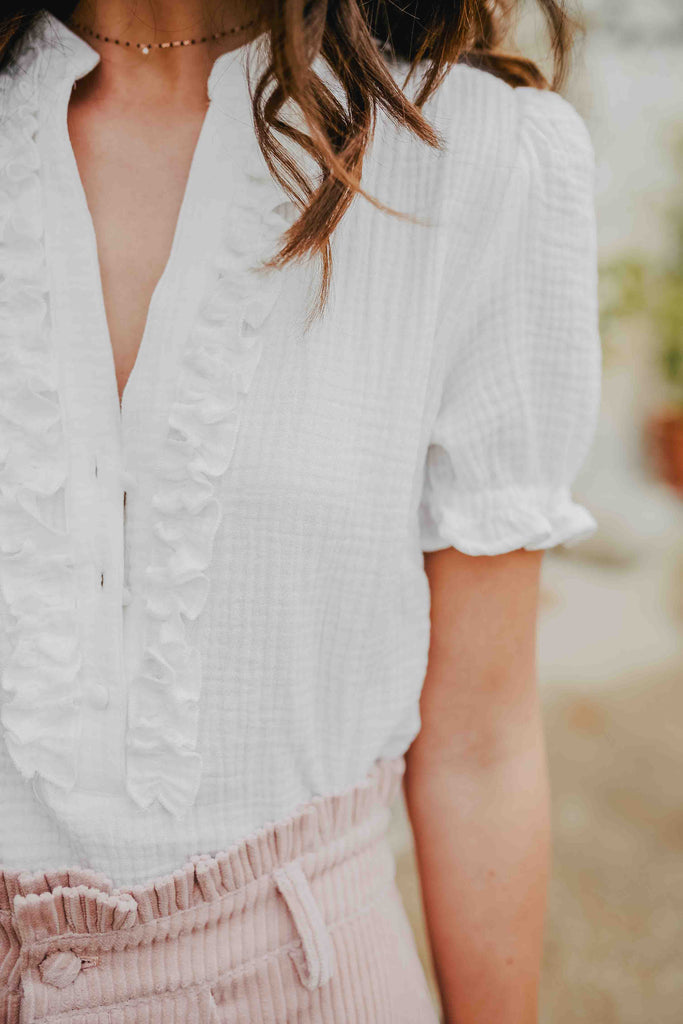 Blouse Leila Blanc Coton
