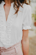 Blouse Leila Blanc Coton