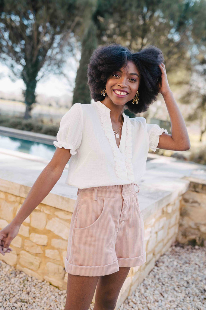 Blouse Leila Blanc Coton