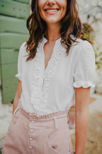 Blouse Leila Blanc Coton