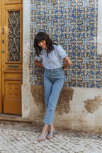 Blouse Leila Chambray Bleu