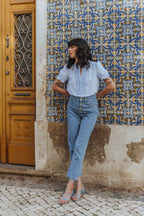 Blouse Leila Chambray Bleu