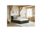Jade - Lit Coffre Avec Tête De Lit Effet Oreiller - Gros Côtelé Doux