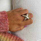 Bague Cross Plata