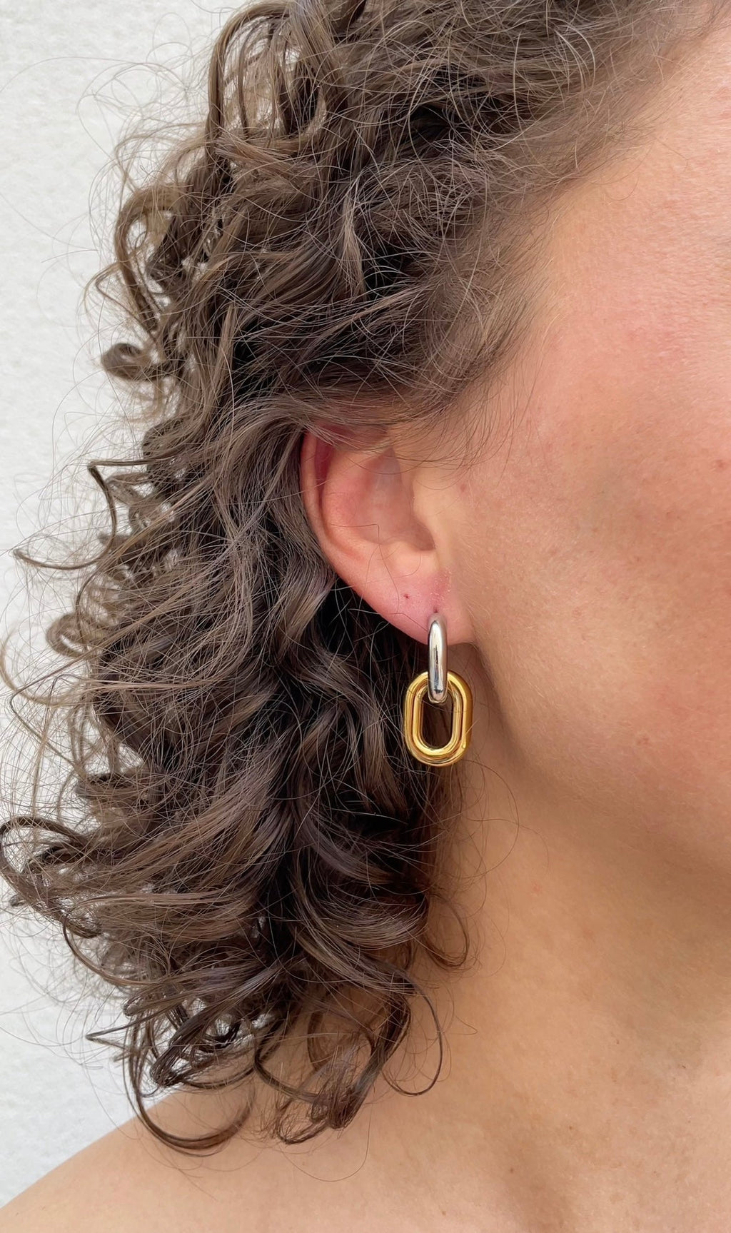 Boucles D'Oreilles Mini Oval X Hoops