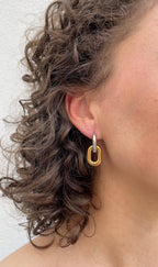 Boucles D'Oreilles Mini Oval X Hoops