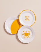 L'Assiette Grand Soleil En Porcelaine - 19 Cm