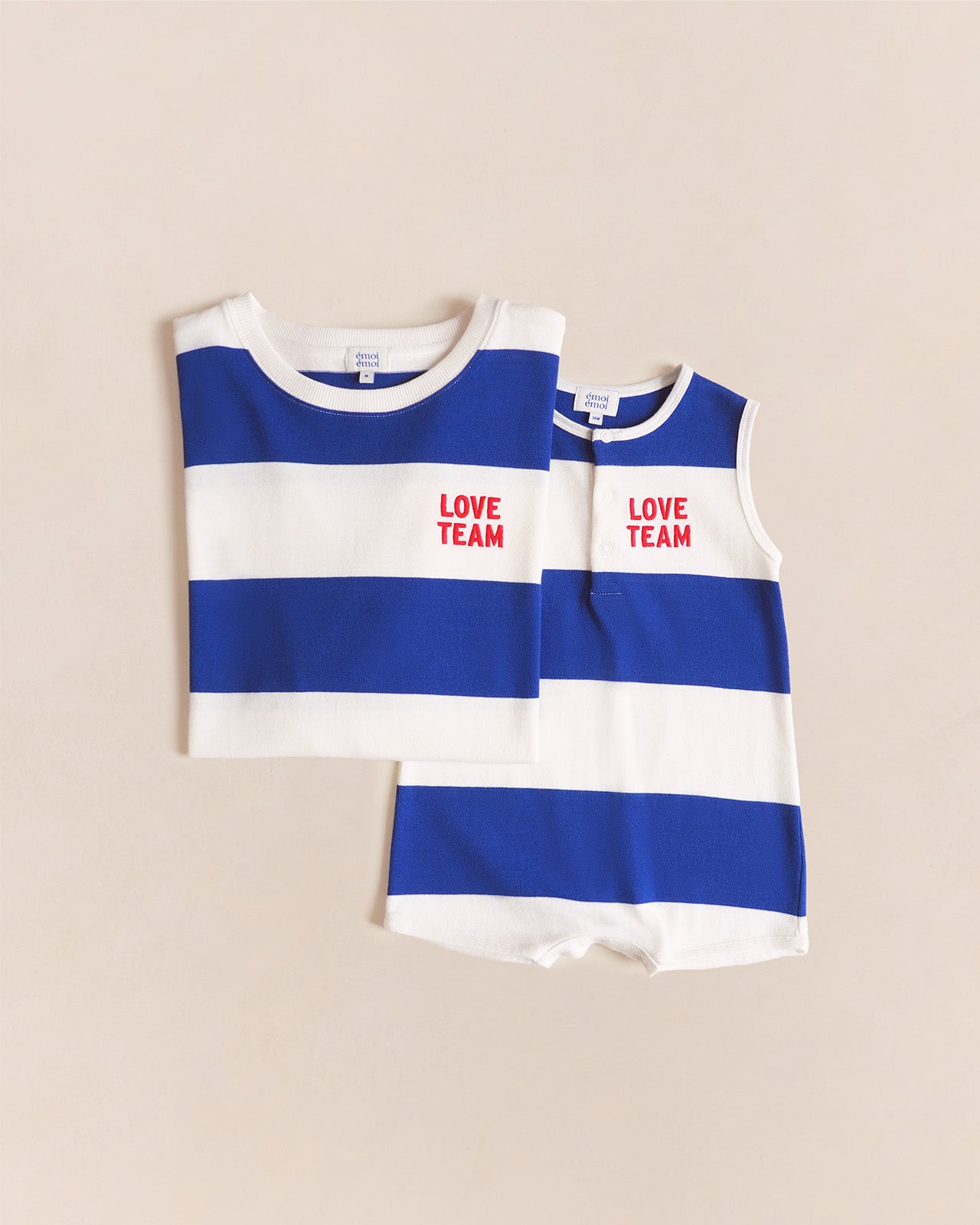La Marinière Unisexe Love Team En Coton Bio - Bleu