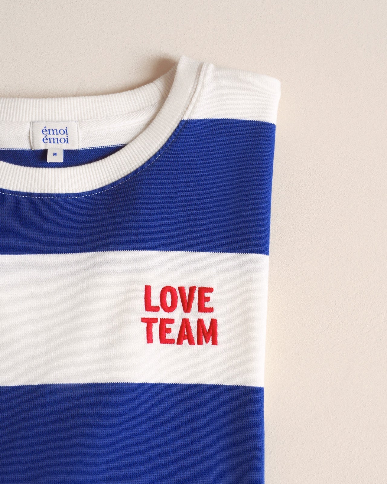 La Marinière Unisexe Love Team En Coton Bio - Bleu