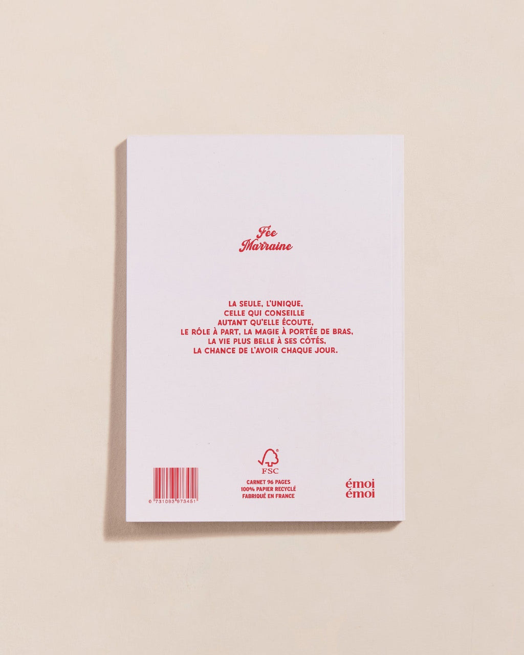 Le Carnet Fée Marraine - Cœurs Rouges