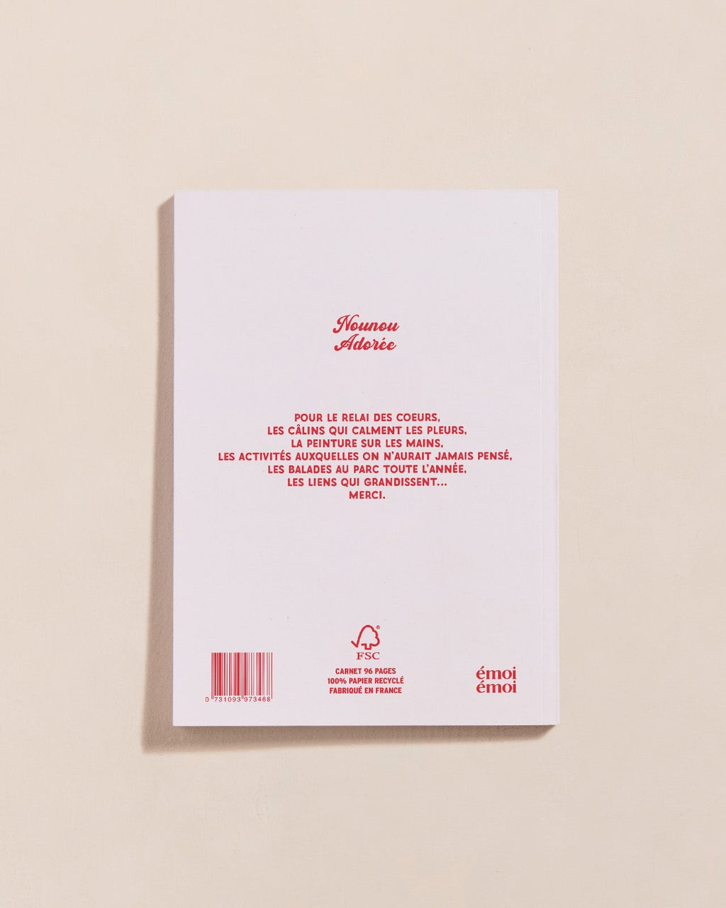 Le Carnet Nounou Adorée - Cœurs Rouges