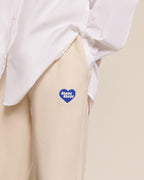 Le Pantalon Phoenix Unisexe En Coton Bio Côtelé - Craie