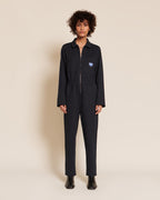 La Combipantalon Salomé En Coton Bio - Bleu Nuit