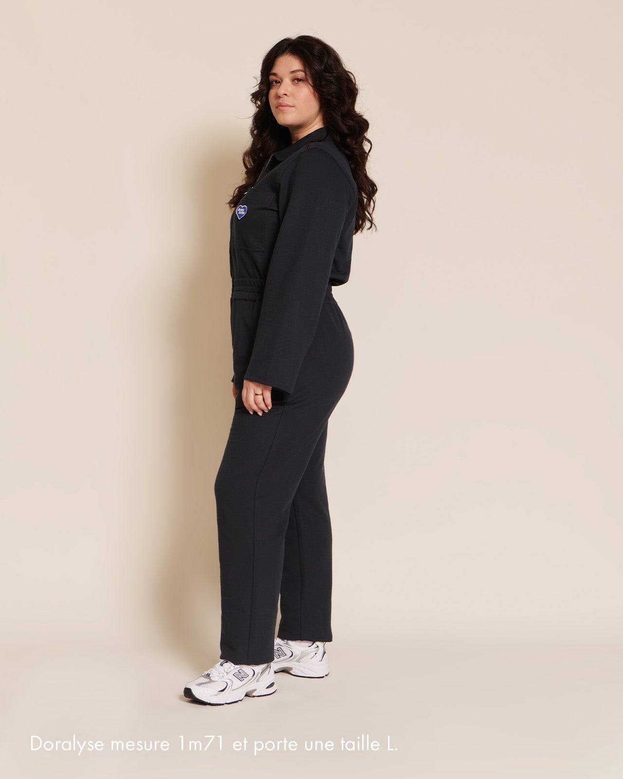 La Combipantalon Salomé En Coton Bio - Bleu Nuit