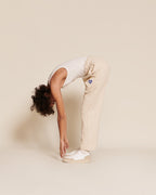Le Pantalon Phoenix Unisexe En Coton Bio Côtelé - Craie