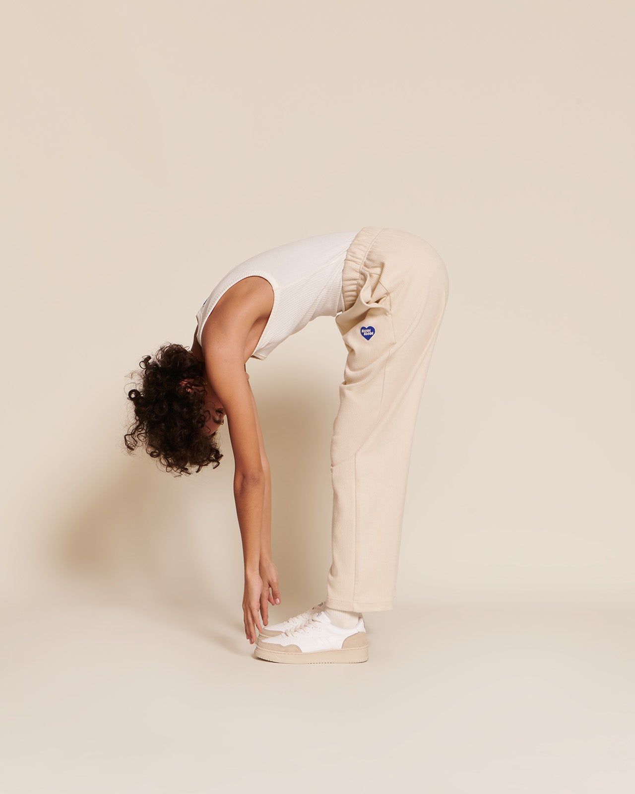 Le Pantalon Phoenix Unisexe En Coton Bio Côtelé - Craie