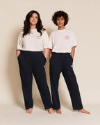 Le Pantalon Phoenix Unisexe En Coton Bio Côtelé - Bleu Nuit