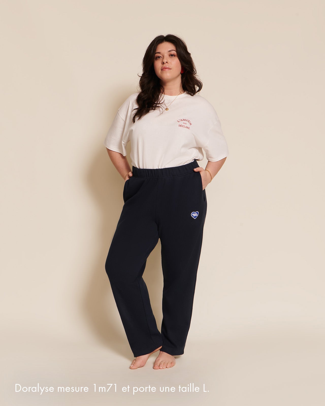 Le Pantalon Phoenix Unisexe En Coton Bio Côtelé - Bleu Nuit