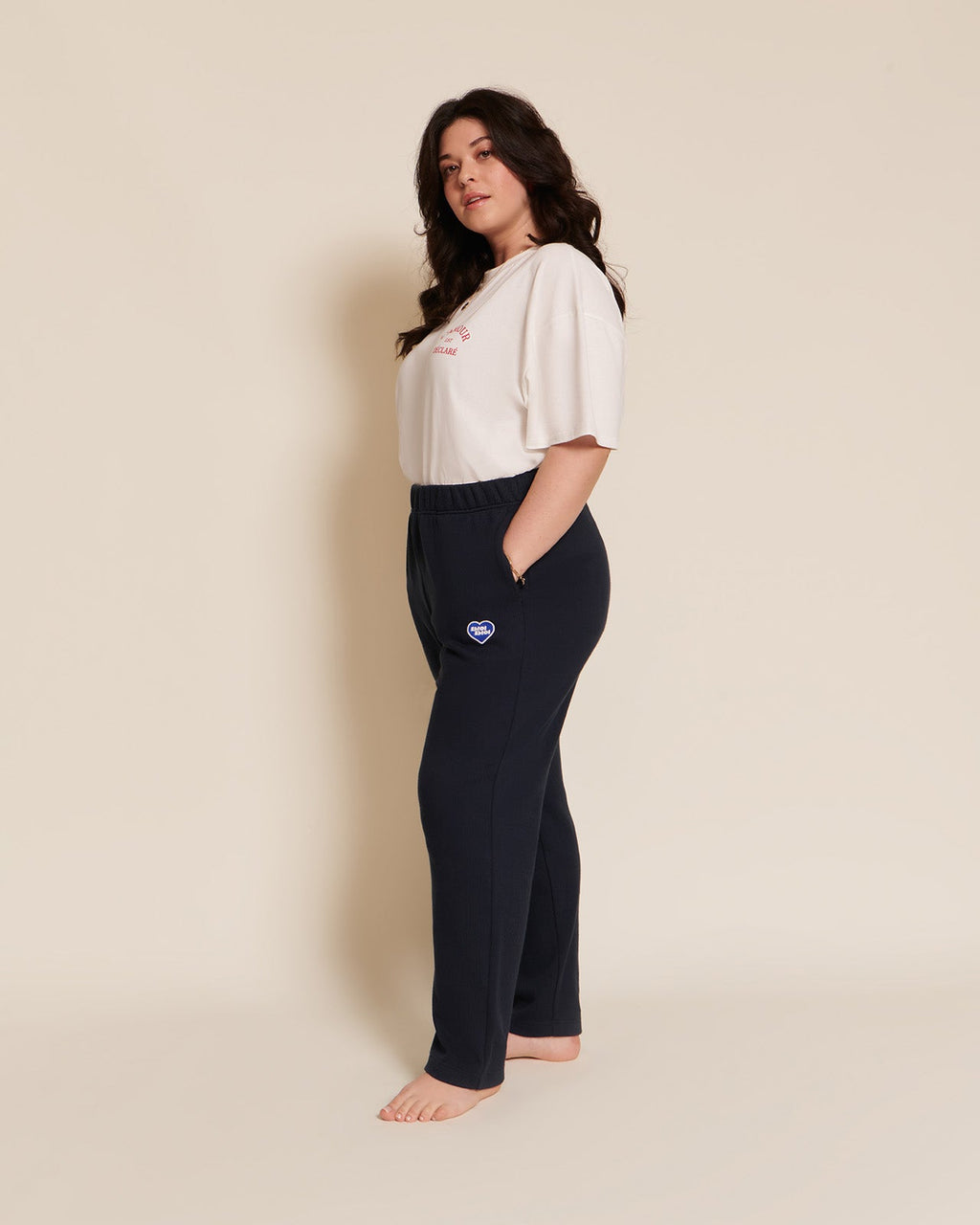 Le Pantalon Phoenix Unisexe En Coton Bio Côtelé - Bleu Nuit