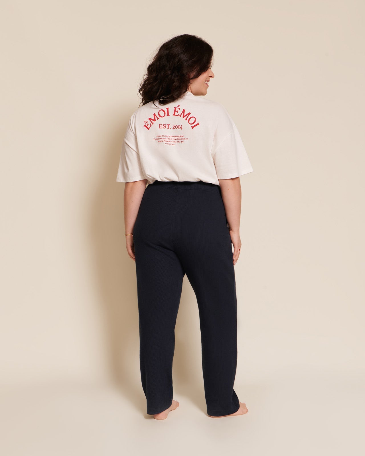 Le Pantalon Phoenix Unisexe En Coton Bio Côtelé - Bleu Nuit