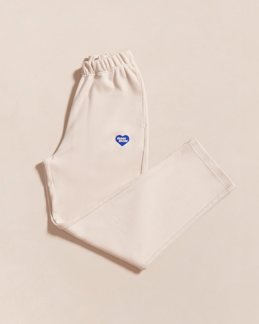 Le Pantalon Phoenix Unisexe En Coton Bio Côtelé - Craie