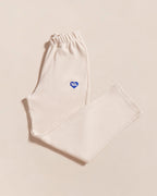 Le Pantalon Phoenix Unisexe En Coton Bio Côtelé - Craie