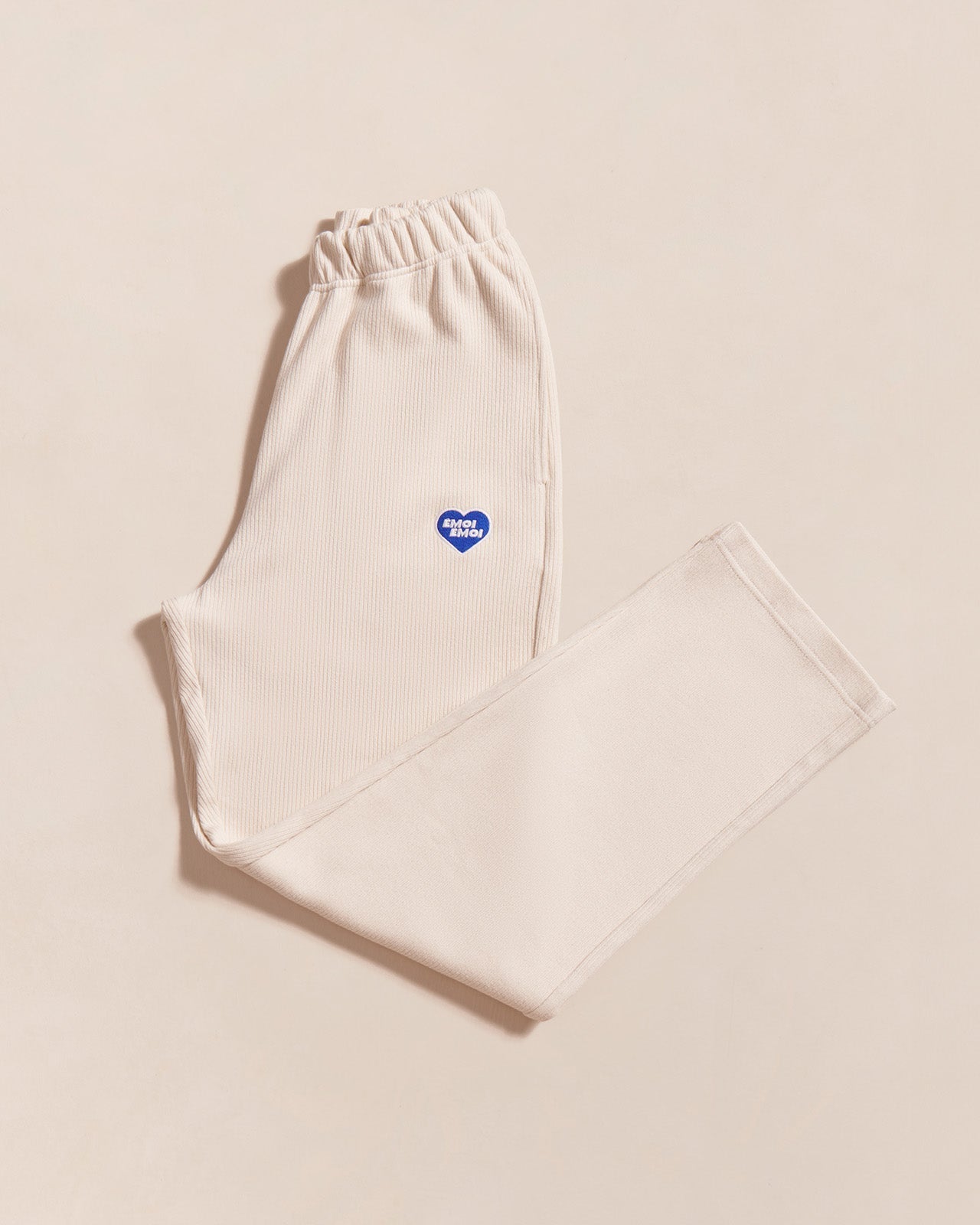 Le Pantalon Phoenix Unisexe En Coton Bio Côtelé - Craie