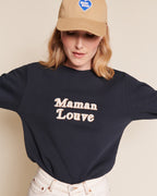 Le Sweat Maman Louve En Coton Bio - Charbon