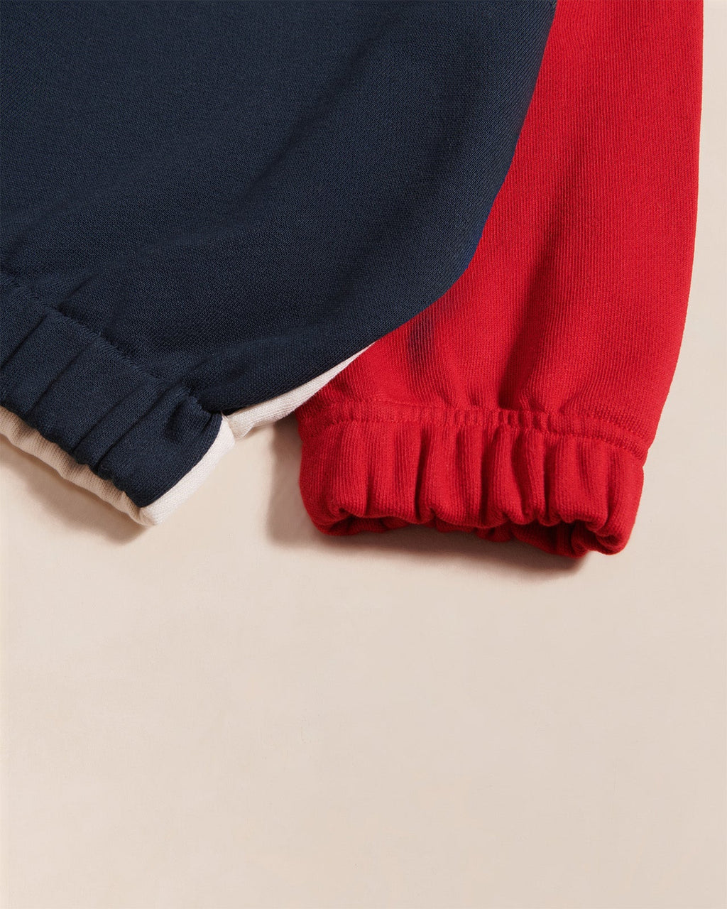 Le Sweat Sonny En Coton Bio Et Col Zippé - Bleu / Rouge