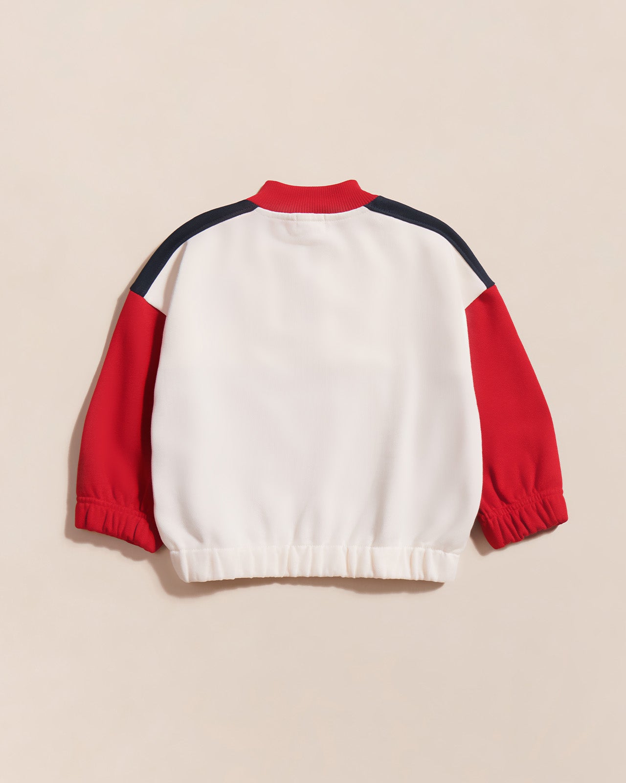 Le Sweat Sonny En Coton Bio Et Col Zippé - Bleu / Rouge