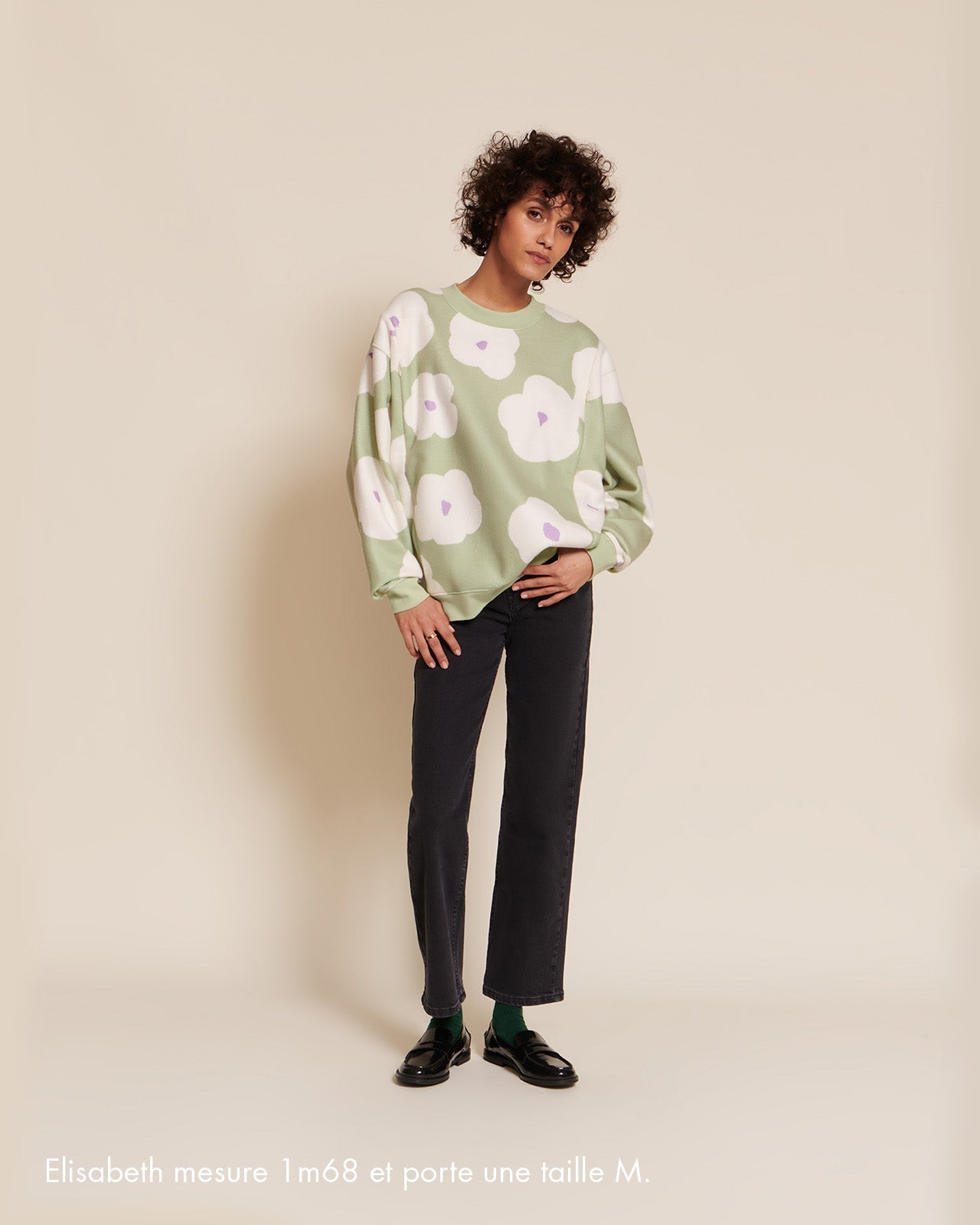 Le Sweat D'Allaitement Silke En Polaire Recyclée - Anémones Nuages