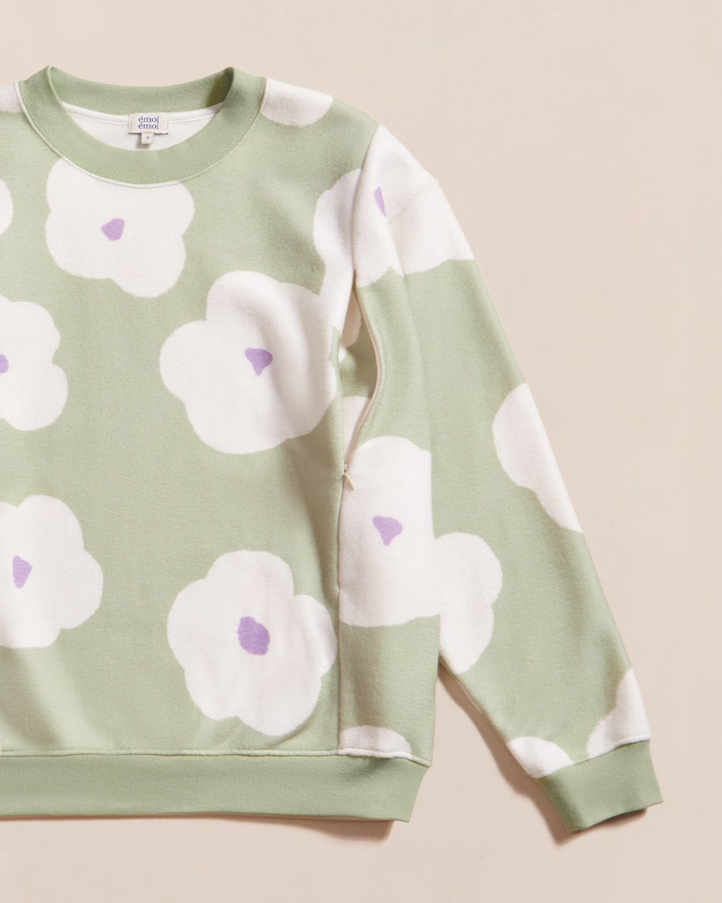 Le Sweat D'Allaitement Silke En Polaire Recyclée - Anémones Nuages