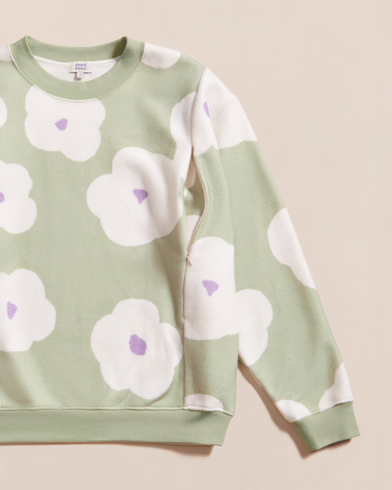 Le Sweat D'Allaitement Silke En Polaire Recyclée - Anémones Nuages