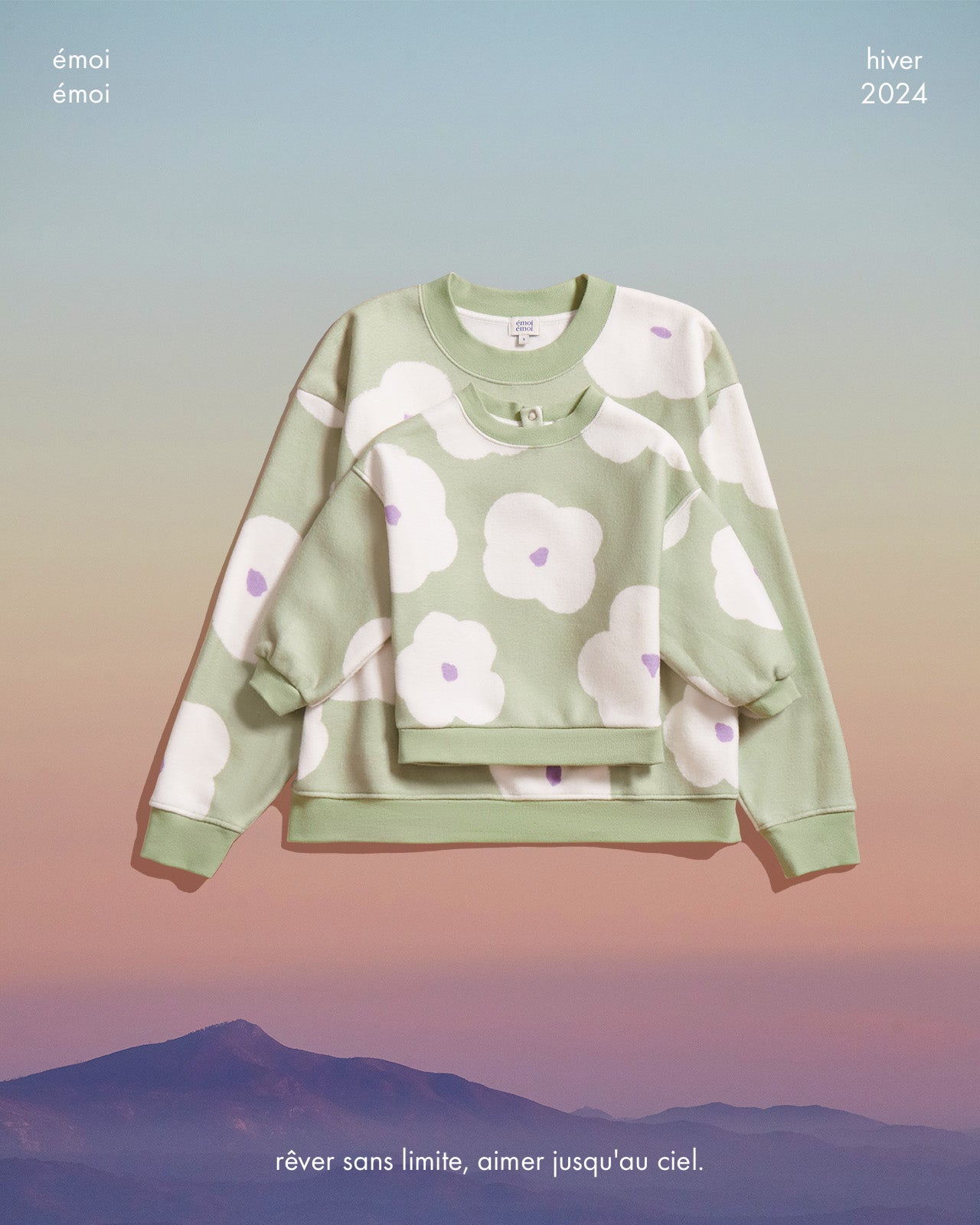 Le Sweat Sam En Polaire Recyclée - Anémones Nuages