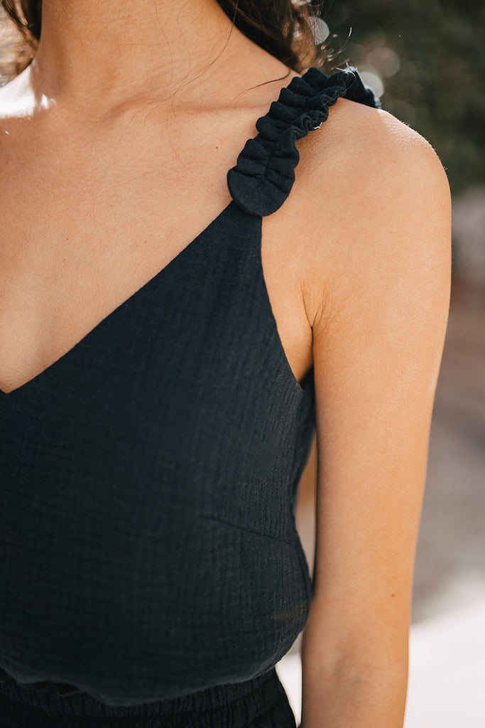 Débardeur Paola Noir Coton
