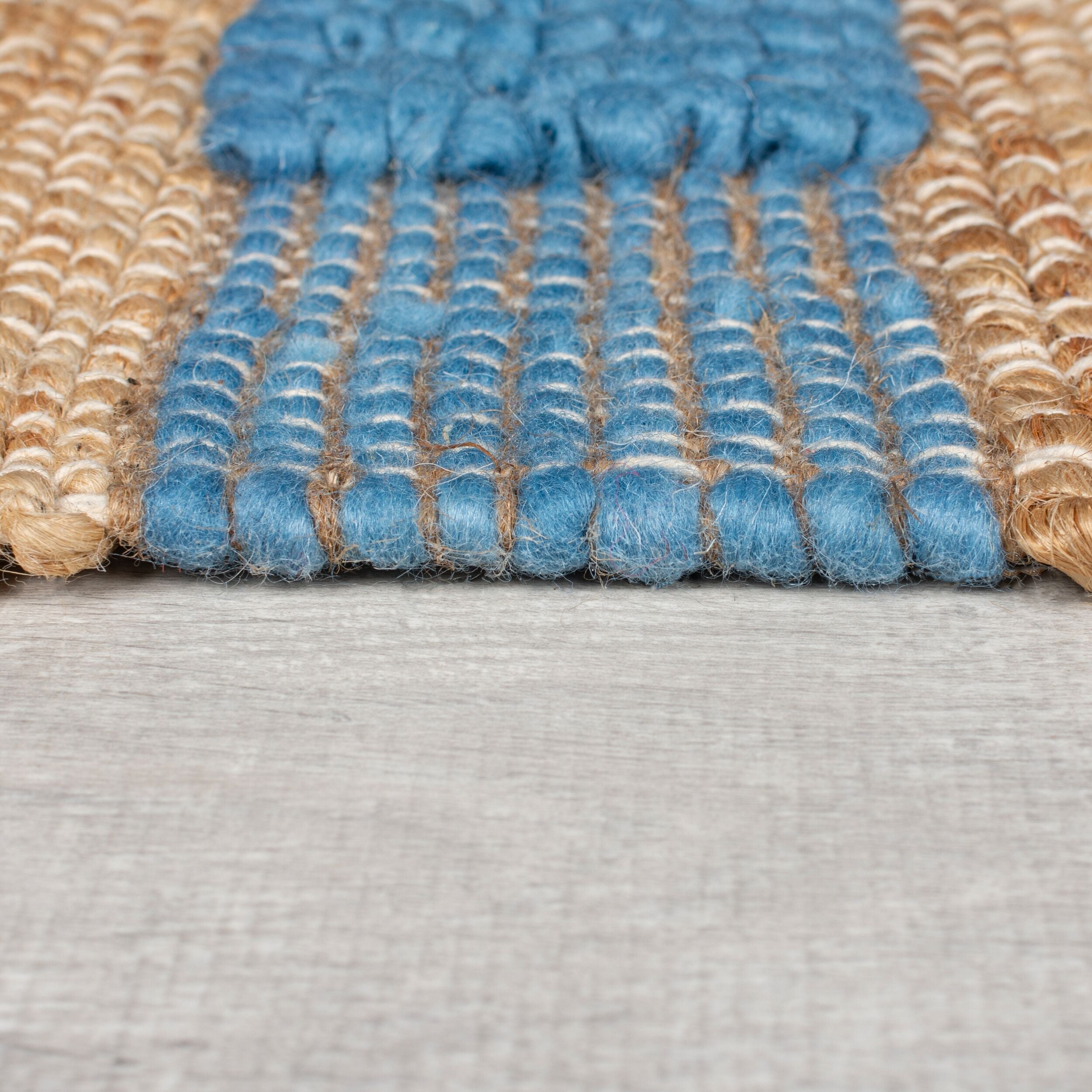 Bleu - Tapis En Jute Medina