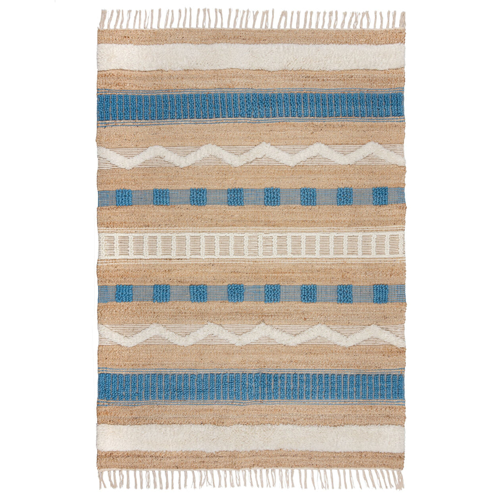 Bleu - Tapis En Jute Medina