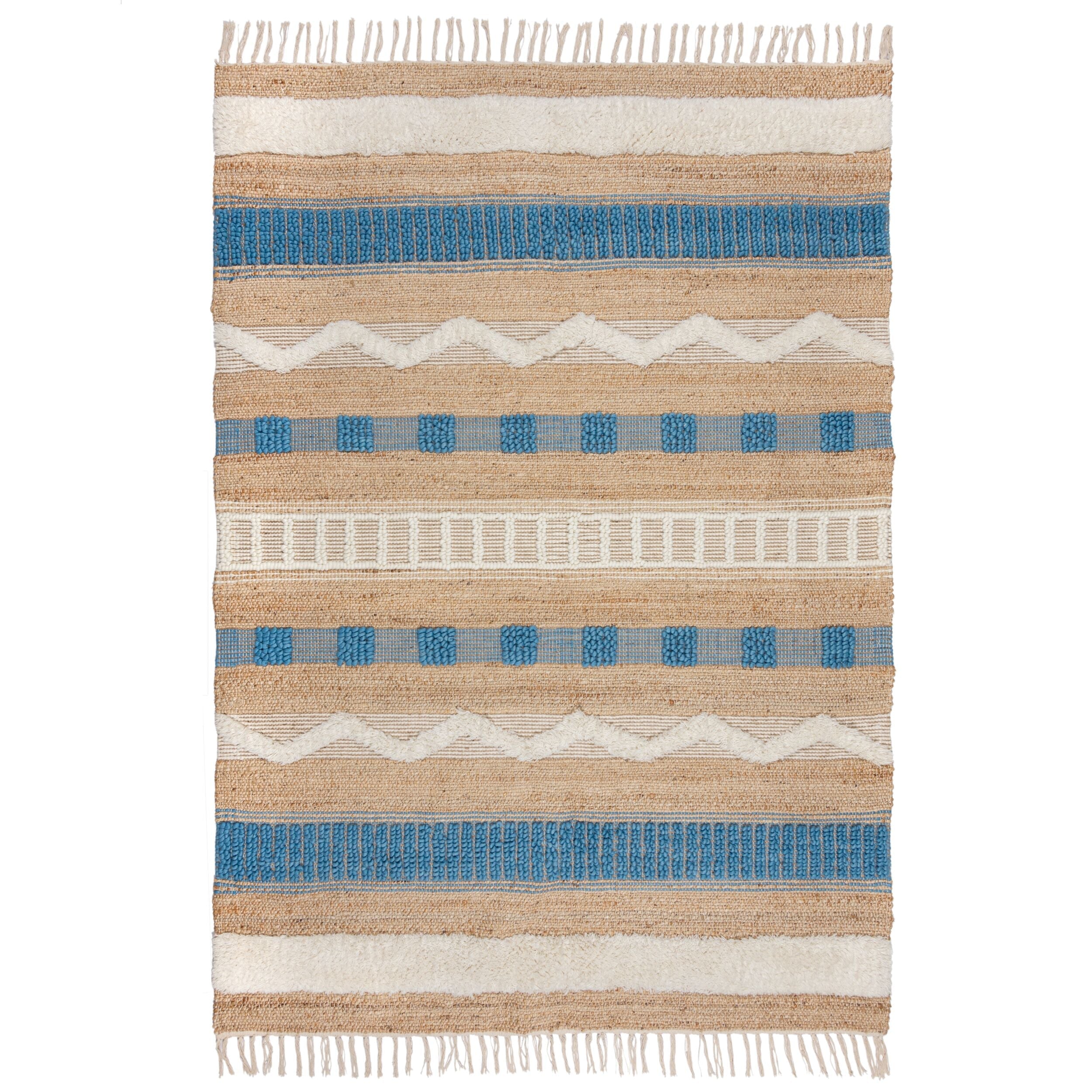 Bleu - Tapis En Jute Medina